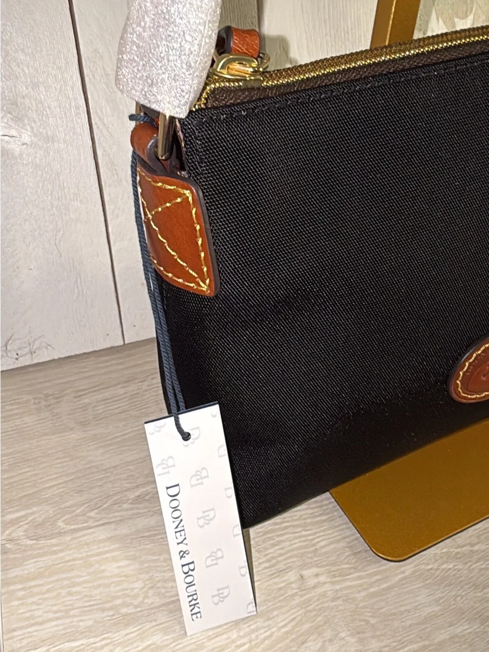 Dooney & Bourke Black Nylon zippered bag NWT